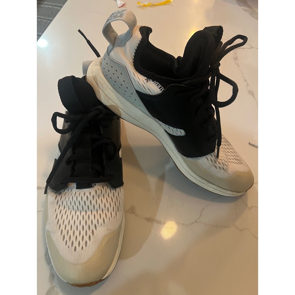 York Athletics Mfg The Henry Women Running Shoes Black White Tan Sneakers